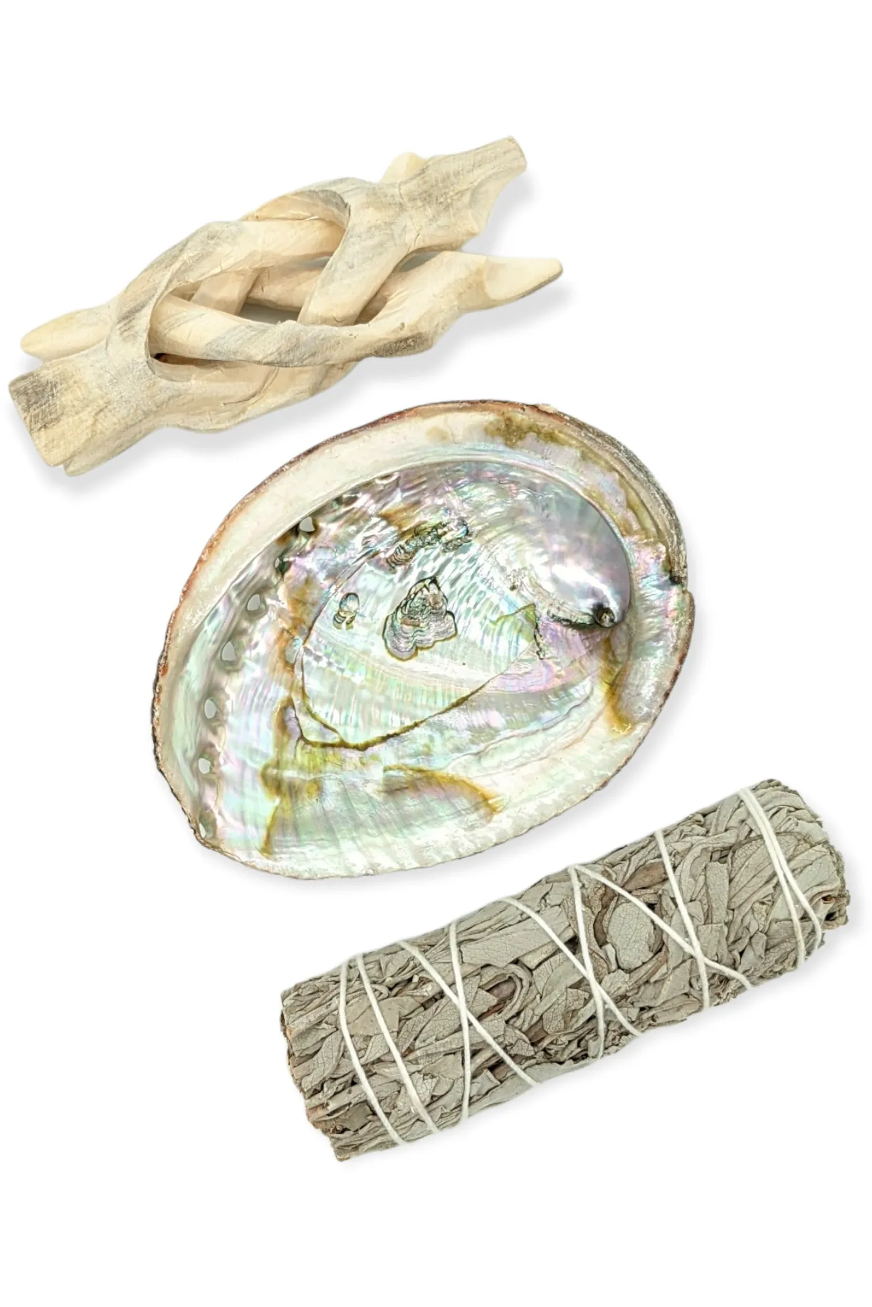 Basic Abalone White Sage smudge kit