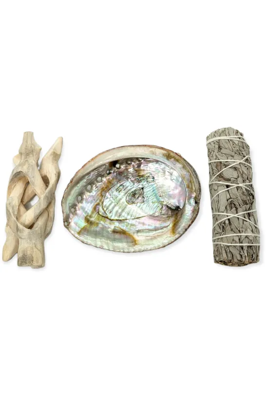 Basic Abalone White Sage smudge kit