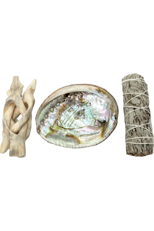 Basic Abalone White Sage smudge kit