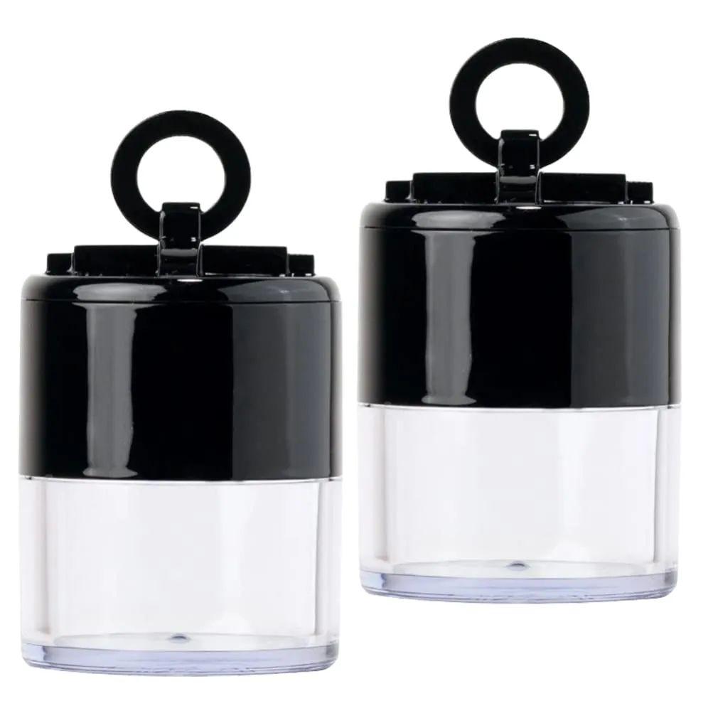 Beaupretty 2pcs Box Powder Box Travel Makeup Container Powder Puff and Container Makeup Cosmetic Jars Face Loose Powder Container Mini Powder Puff Double As Compact Face Powder