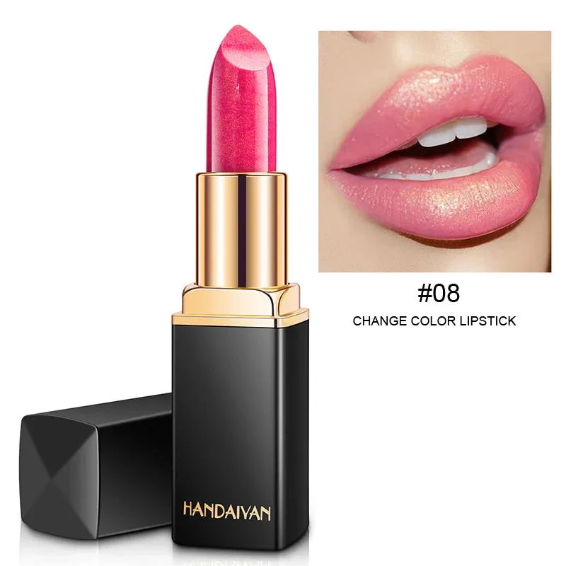 Beautiful Shiny Pearl Moisturizing Lipstick Black Tube Gold Rich Color Long Lasting Many Colors to Choose From