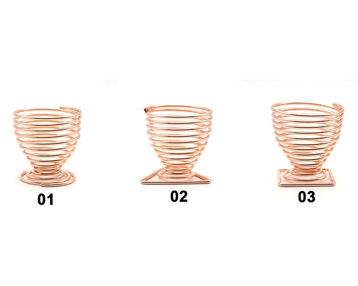 Beauty Blender Holder 3 Pieces Makeup Sponges Stand - Rose Gold