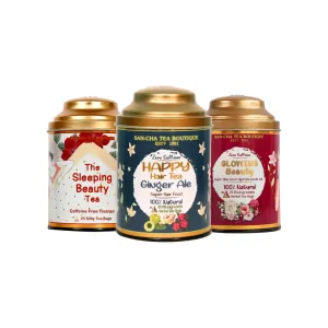 Beauty Tea Bundle, Caffeine Free Tea: 75 Pyramid Tea Bags