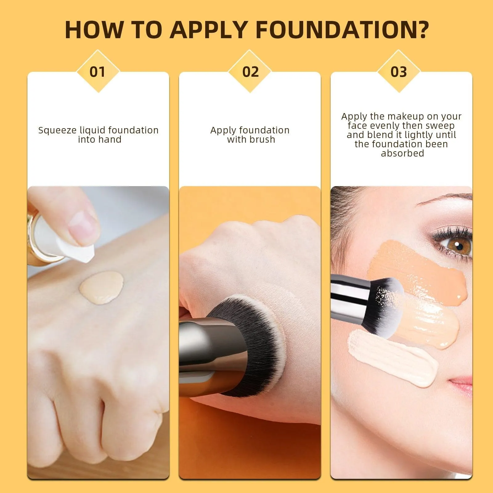 BEILI 1Pcs Soft Round Top Foundation Brush BX-804