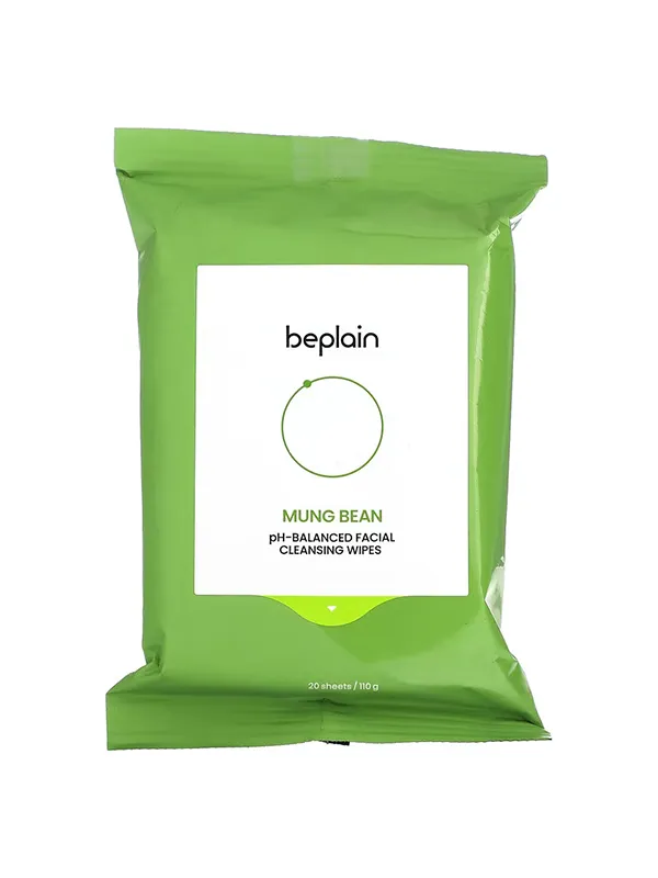 BEPLAIN Mung Bean PH Balanced Facial Cleansing Wipes 20pcs