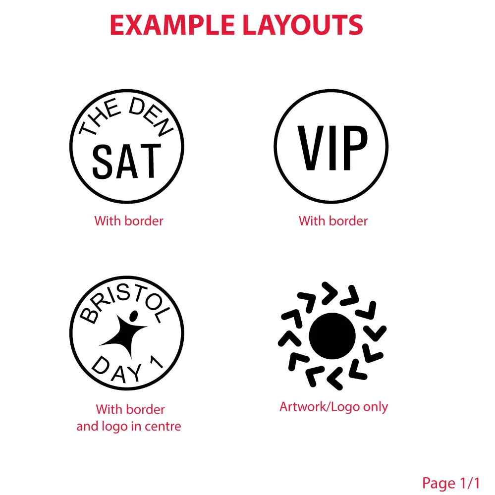 Bespoke Logo Self-Inking Hand Stamp - 22mm