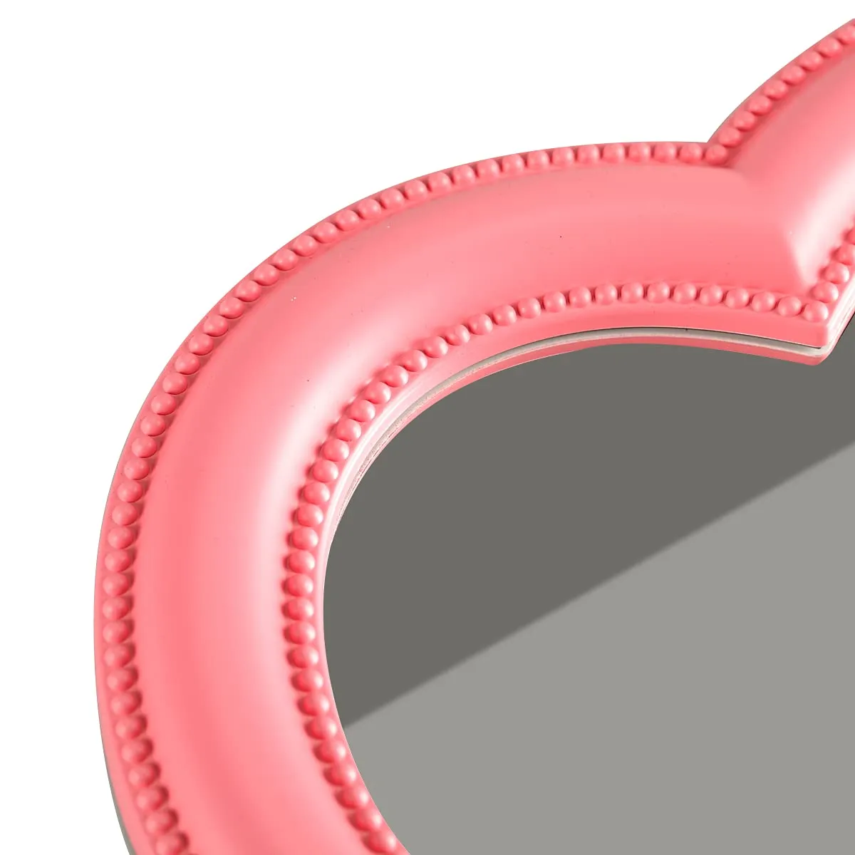 BinaryABC Heart Makeup Mirror Cosmetic Mirror Wall Desktop Mirror Bedroom Mirror (Pink) Pink