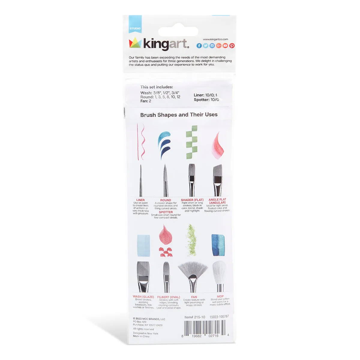 Black Nylon Brush Set 10 pc