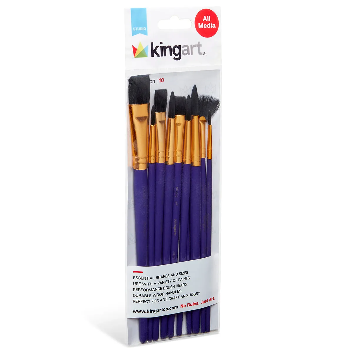 Black Nylon Brush Set 10 pc