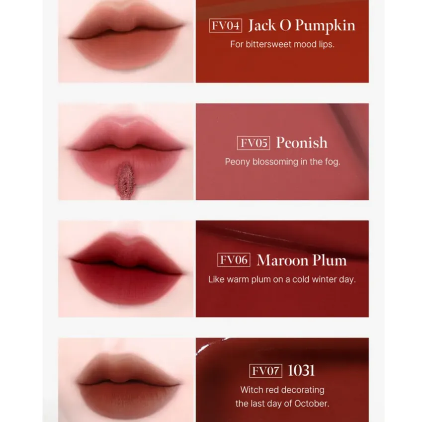 Black Rouge Icy to Fog Velvet (7 Colours)