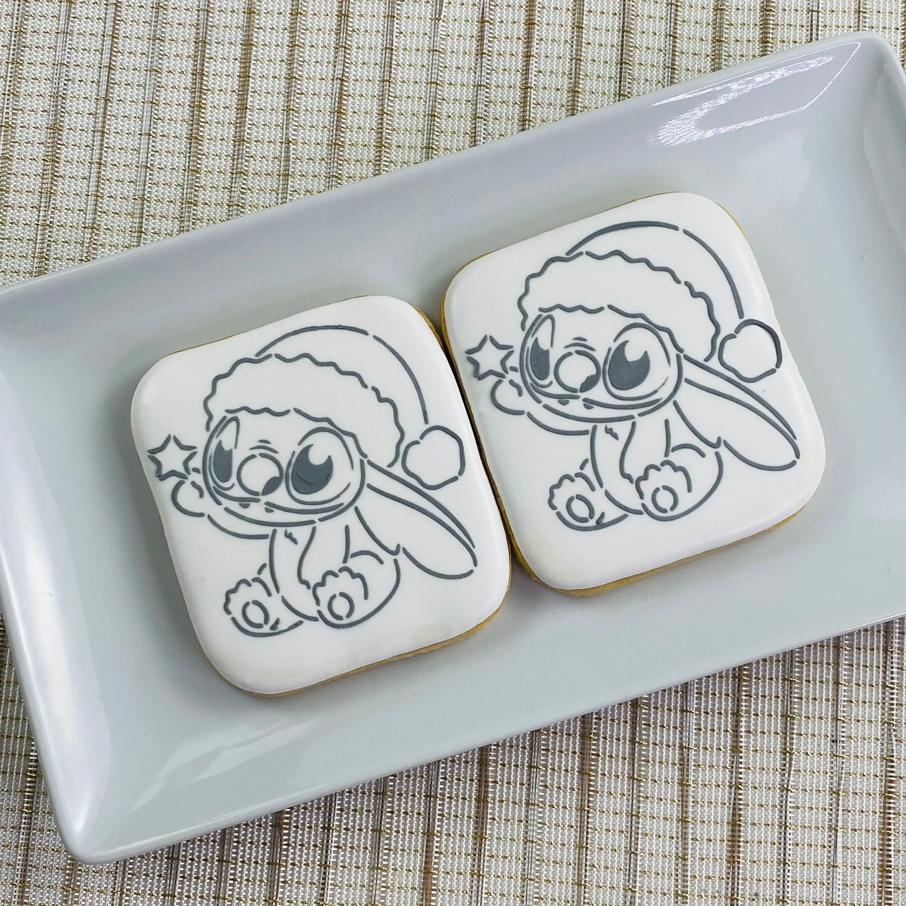 Blue Alien with Star Christmas  PYO Cookie Stencil