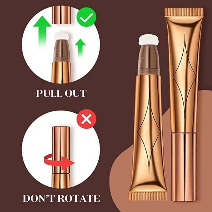 Blush Dreams Contour Beauty Wand, Liquid Face Concealer Contouring Stick with Cushion Applicator, Long Lasting Smooth Natural Matte Finish, Lightweight Blendable Super Silky Cream Contour Stick (Contour Stick)