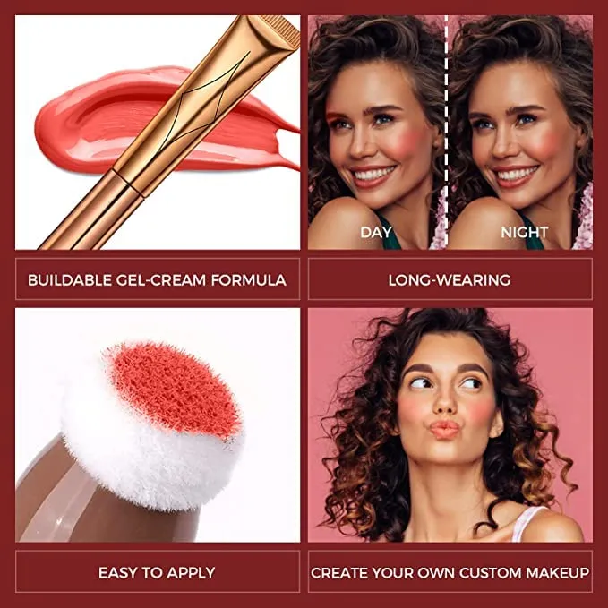 Blush Dreams Contour Beauty Wand, Liquid Face Concealer Contouring Stick with Cushion Applicator, Long Lasting Smooth Natural Matte Finish, Lightweight Blendable Super Silky Cream Contour Stick (Contour Stick)