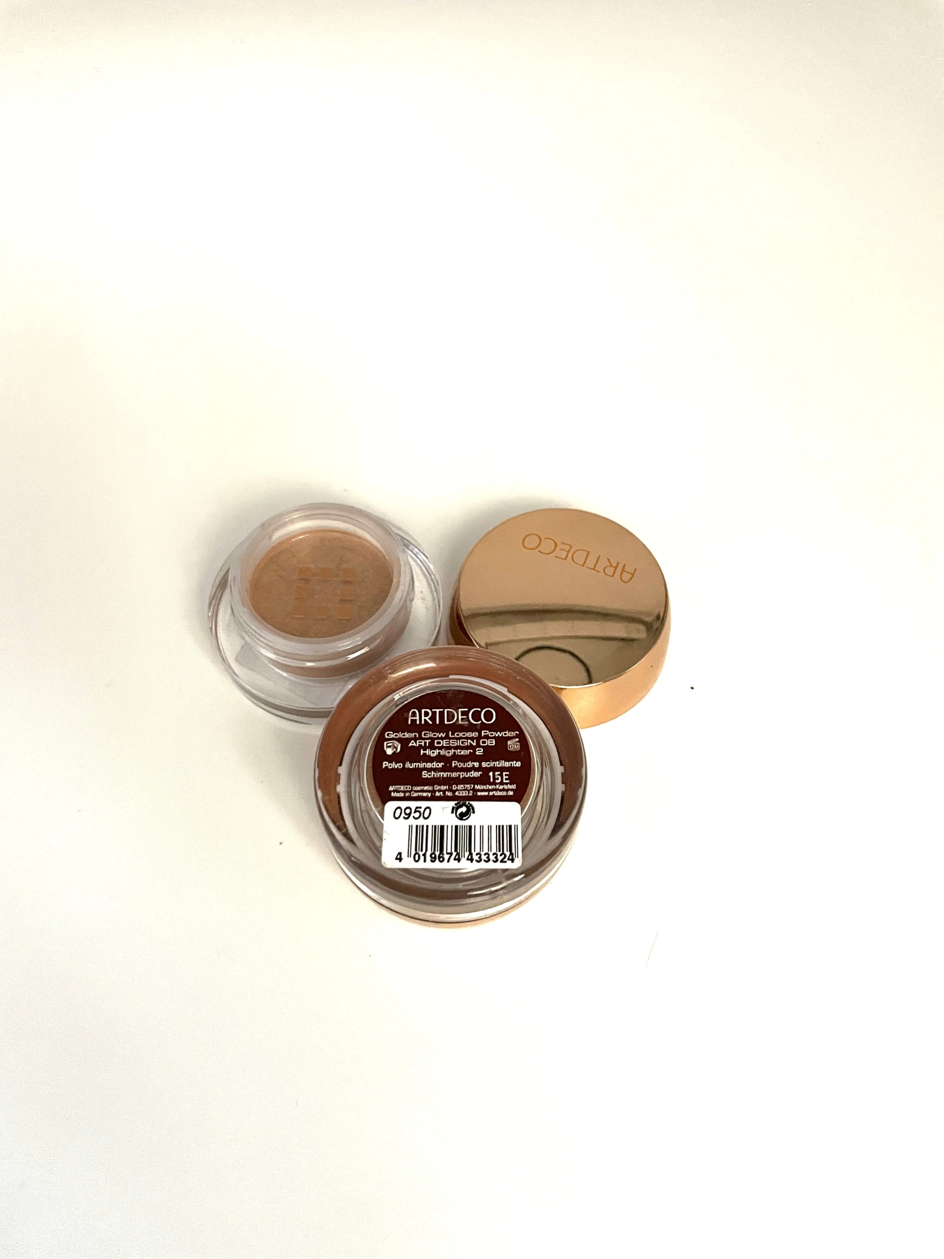 Body Highlighter Golden Glow Loose Powder Art Deco Makeup