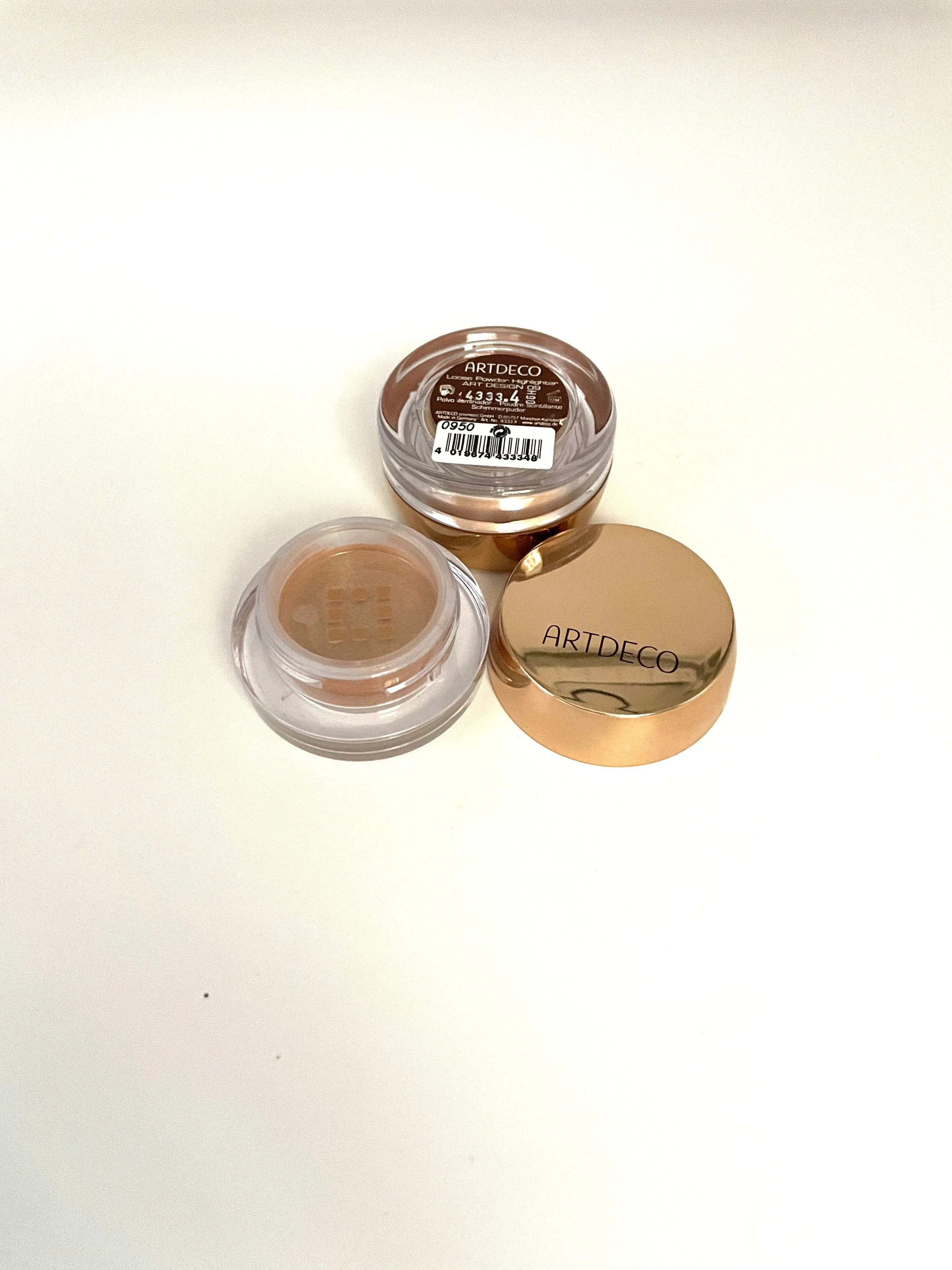 Body Highlighter Golden Glow Loose Powder Art Deco Makeup