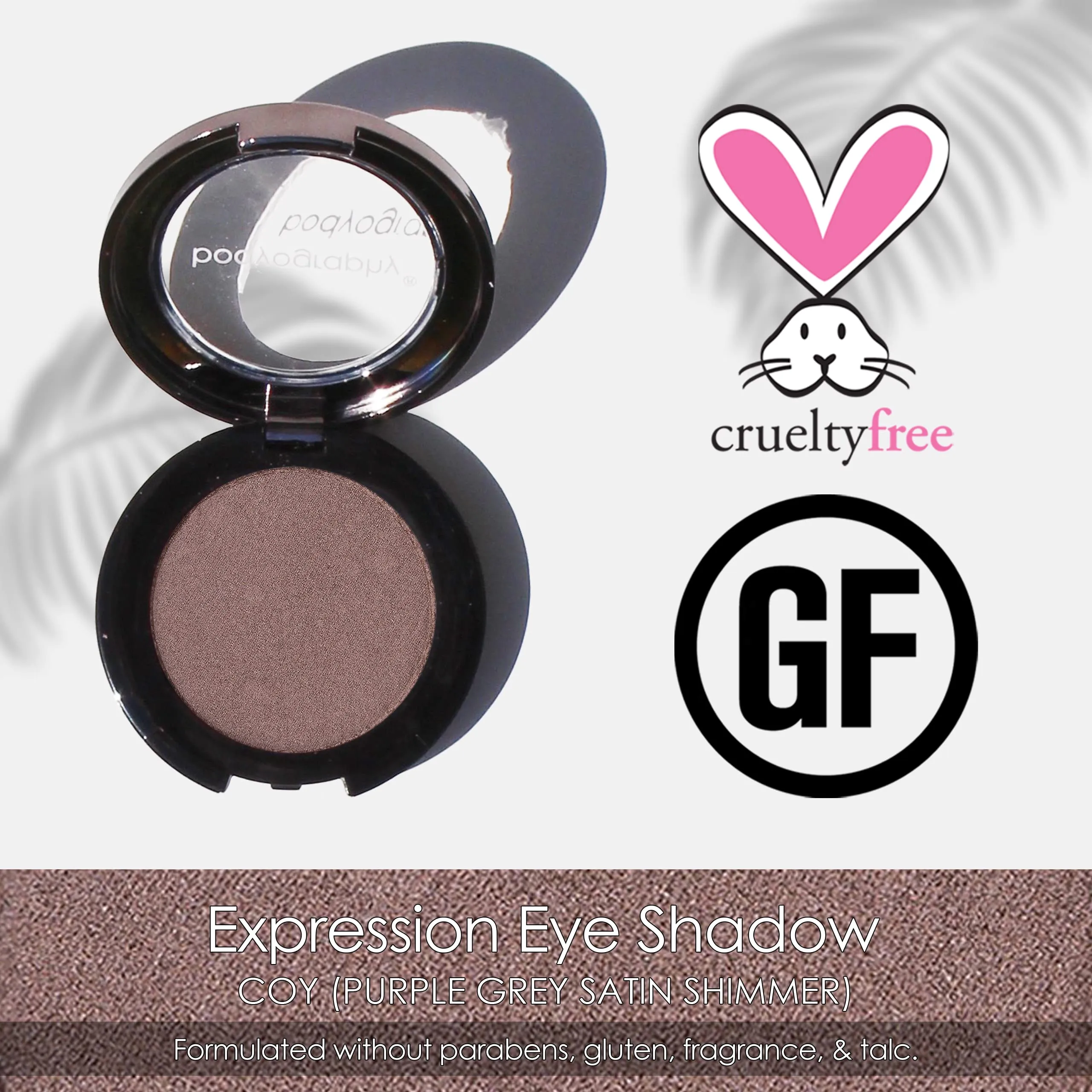 Bodyography Expressions Eye Shadow - Multi-Functional Eye Shadow - Rich, Dense, and Silky Smooth (Coy (Purple Grey Satin Shimmer))