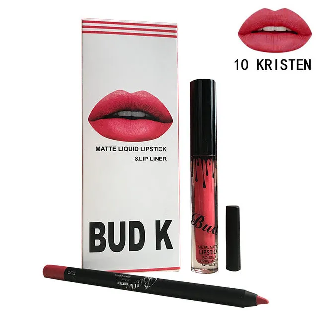 Brand BUD K liquid matte lipstick lips pencil makeup