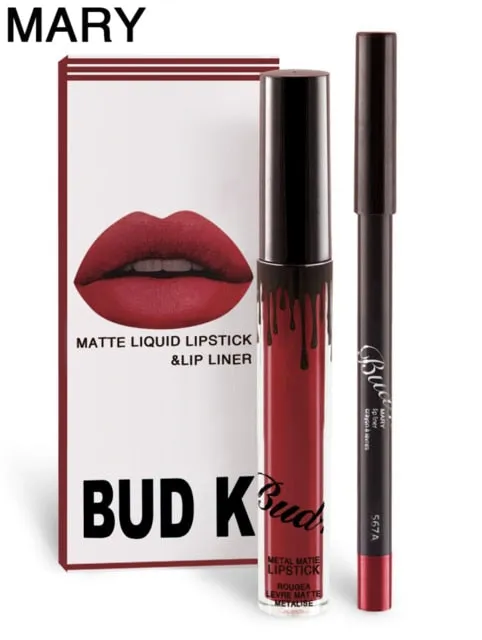Brand BUD K liquid matte lipstick lips pencil makeup