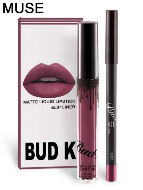 Brand BUD K liquid matte lipstick lips pencil makeup