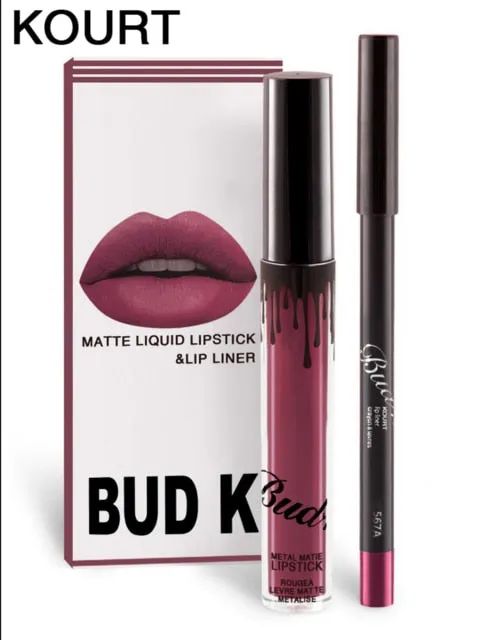 Brand BUD K liquid matte lipstick lips pencil makeup