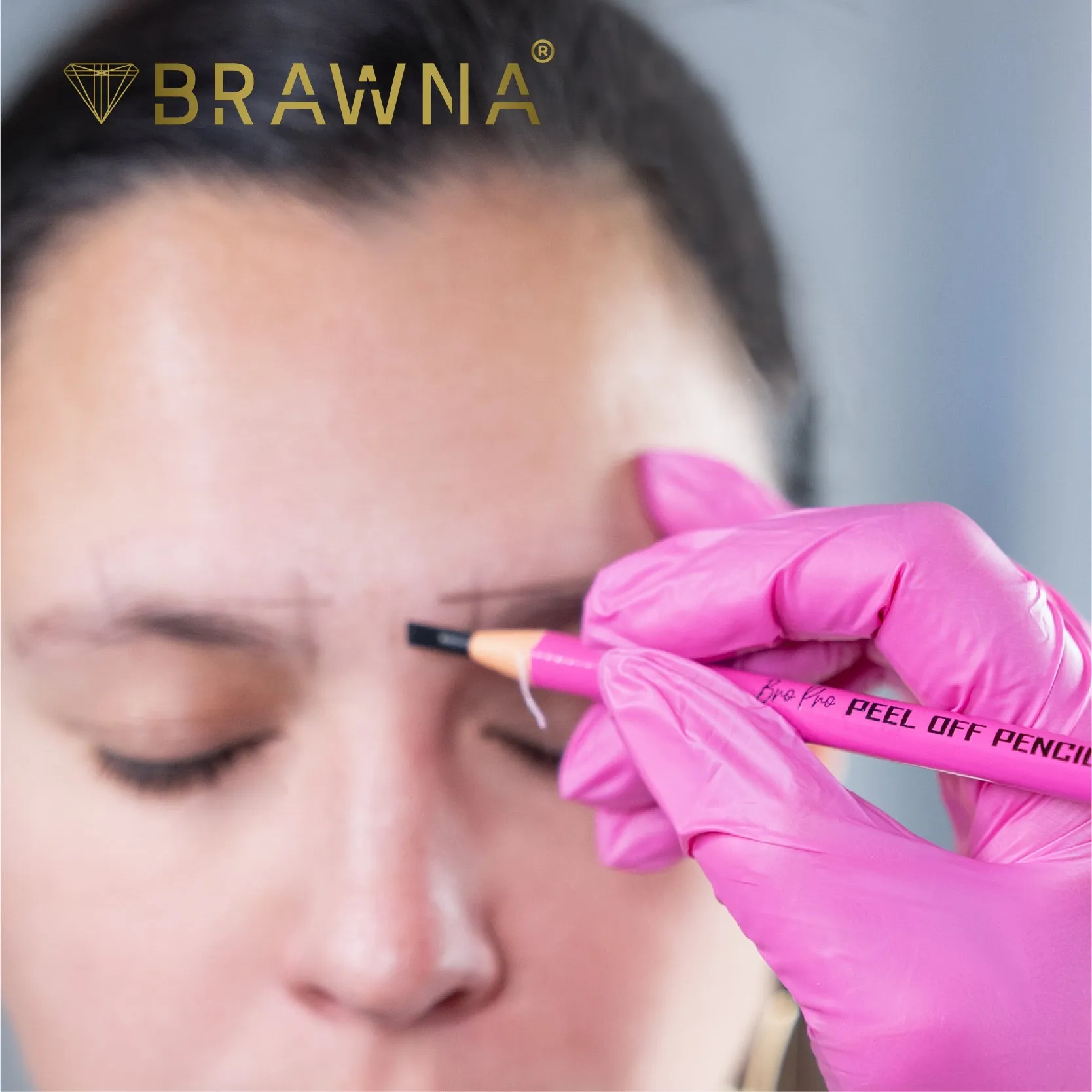 Brawna - Brow Pro Peel Off Pencils For Eyebrow Mapping - Black