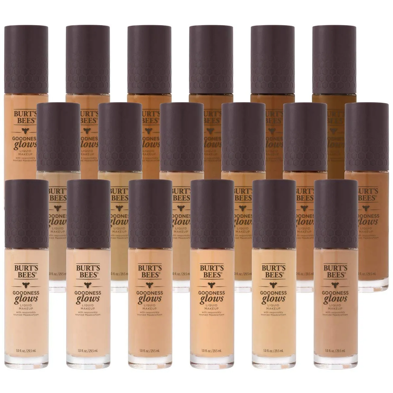 BURTS BEES Cocoa Goodness Glows Liquid Makeup, 1 FZ