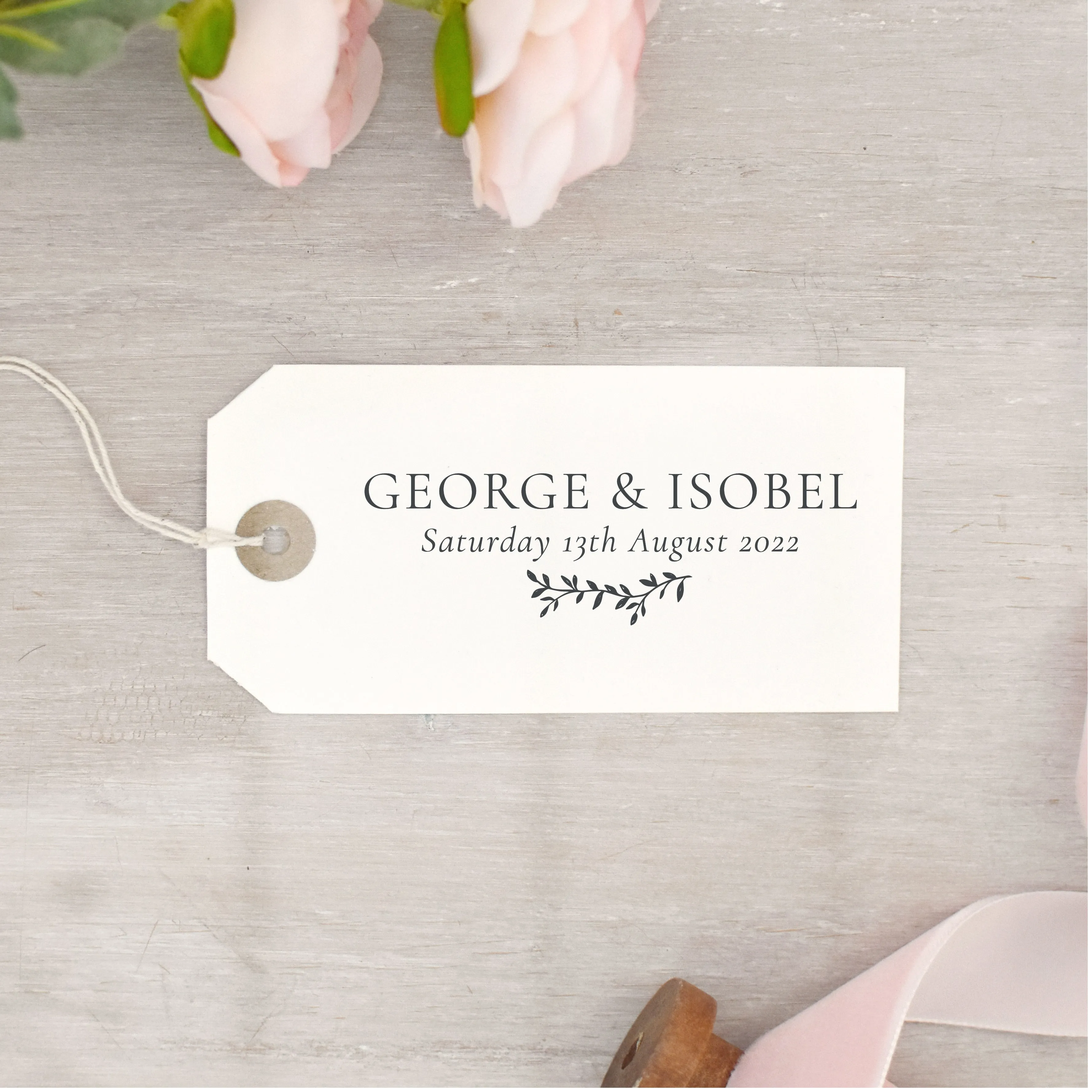 Calligraphy Simple Custom Wedding Stamp