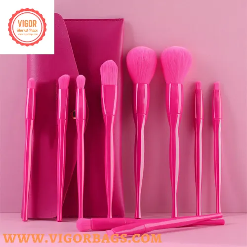 Candy Color Makeup Brushes Tool Set & Cosmetic Concealer Fish Tail Make Up Brushes Tools Combo Pack