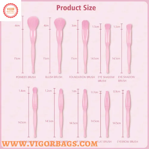 Candy Color Makeup Brushes Tool Set & Cosmetic Concealer Fish Tail Make Up Brushes Tools Combo Pack