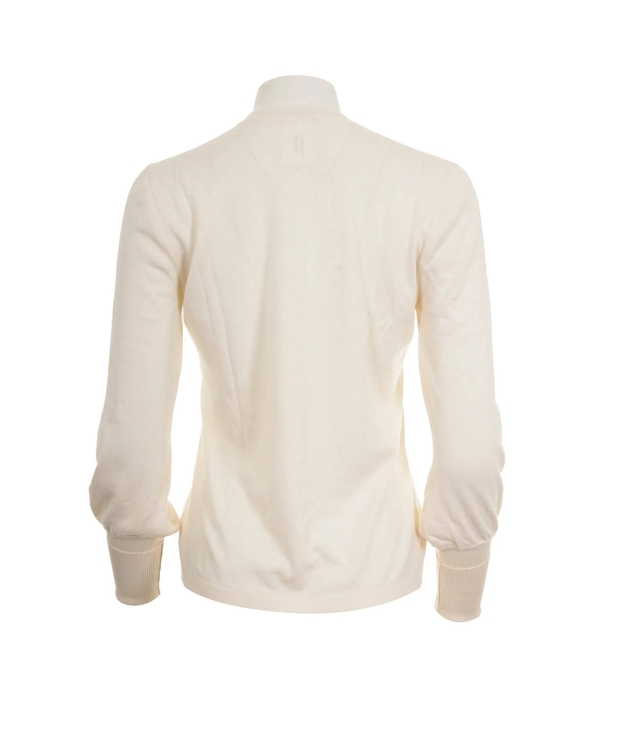 Chanel CC CC Button Sweater Cream ASL9010