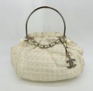 Chanel Cream Tweed Boucle Knitting Bag