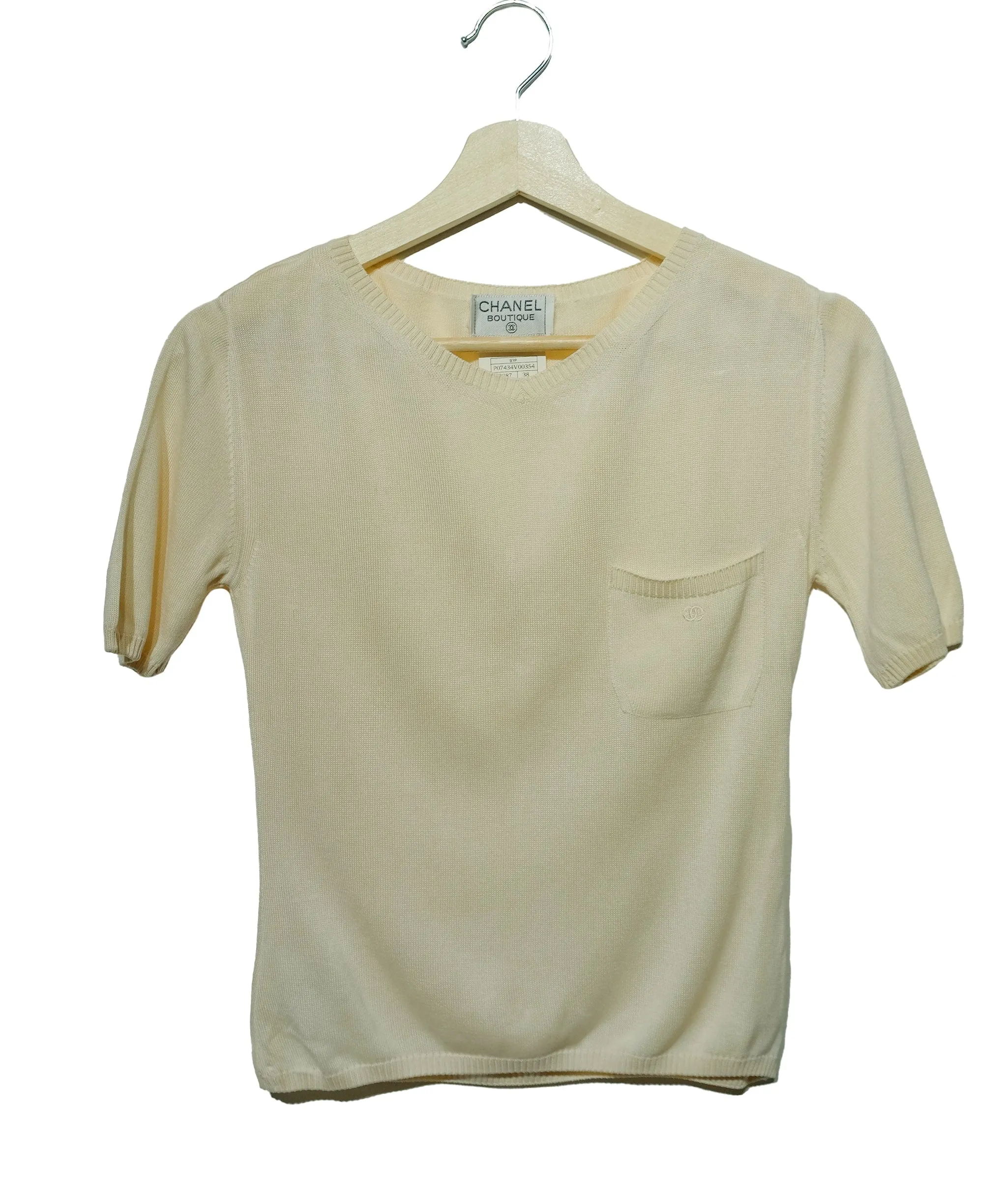 Chanel Small CC Pocket Top Cream  ASL10415