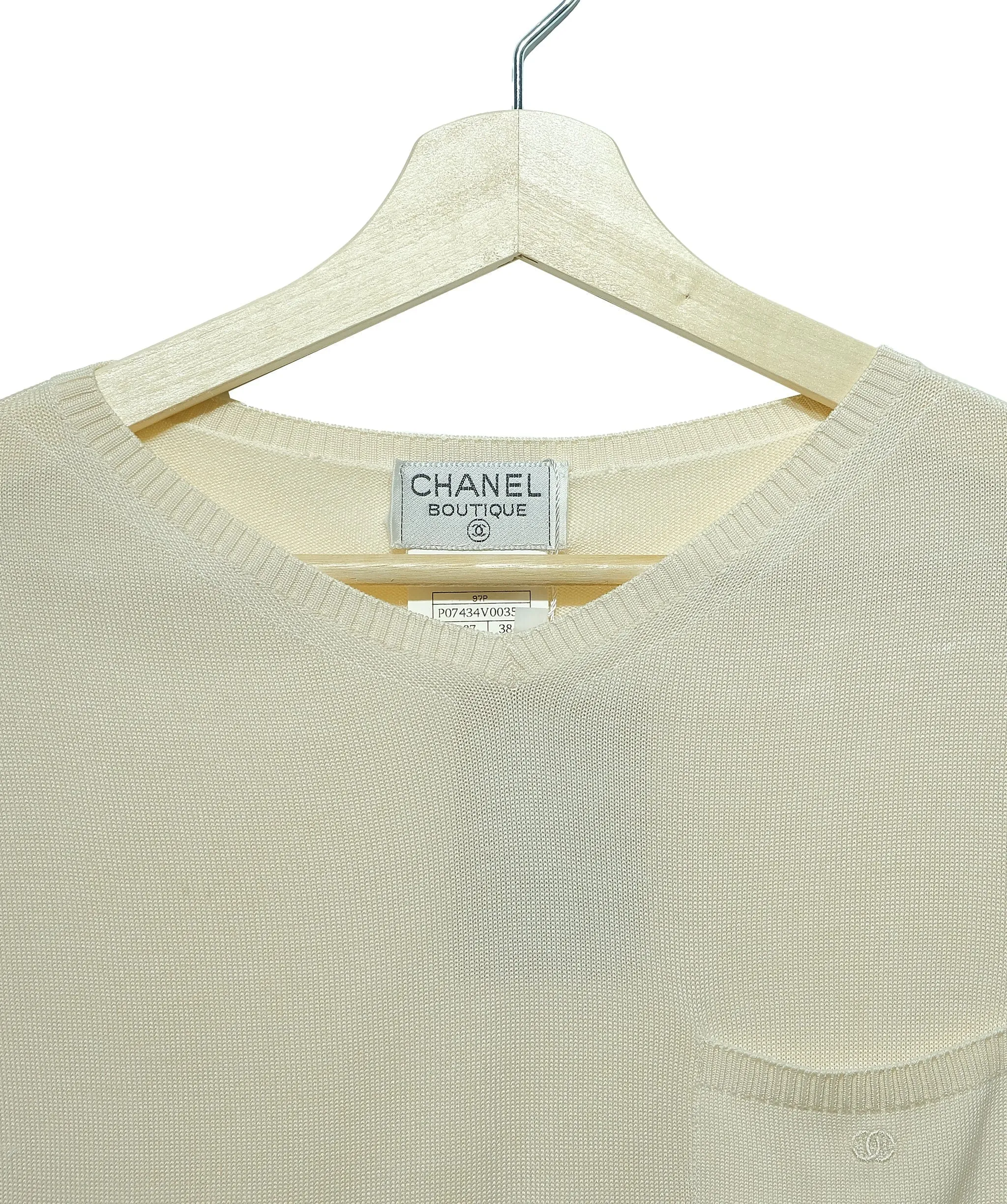Chanel Small CC Pocket Top Cream  ASL10415