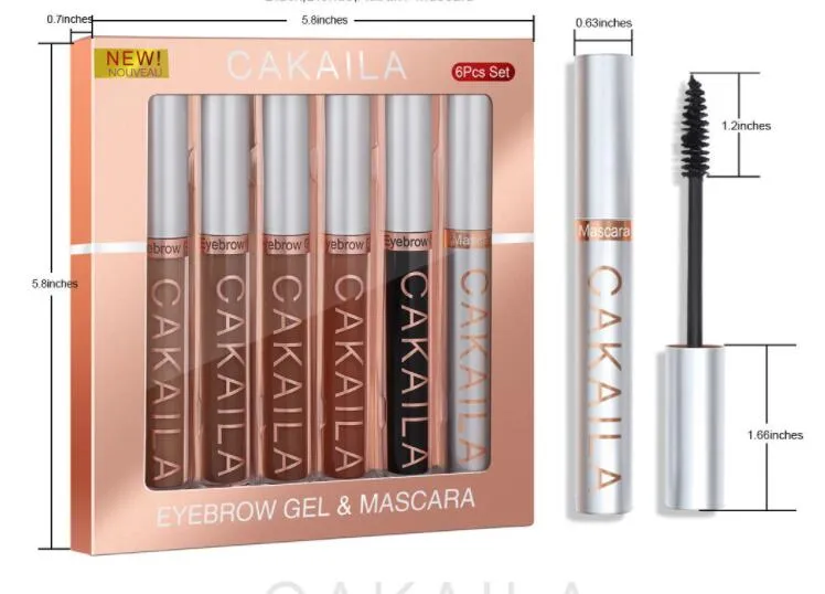 Coloured Brow Gels   Mascara Set by Cakaila - 6 Piece Set