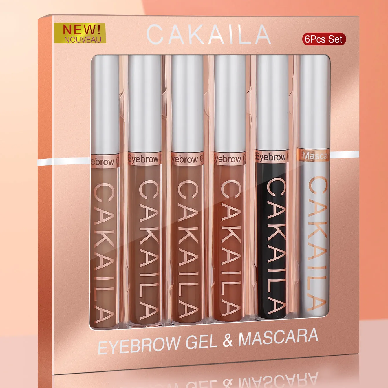 Coloured Brow Gels   Mascara Set by Cakaila - 6 Piece Set