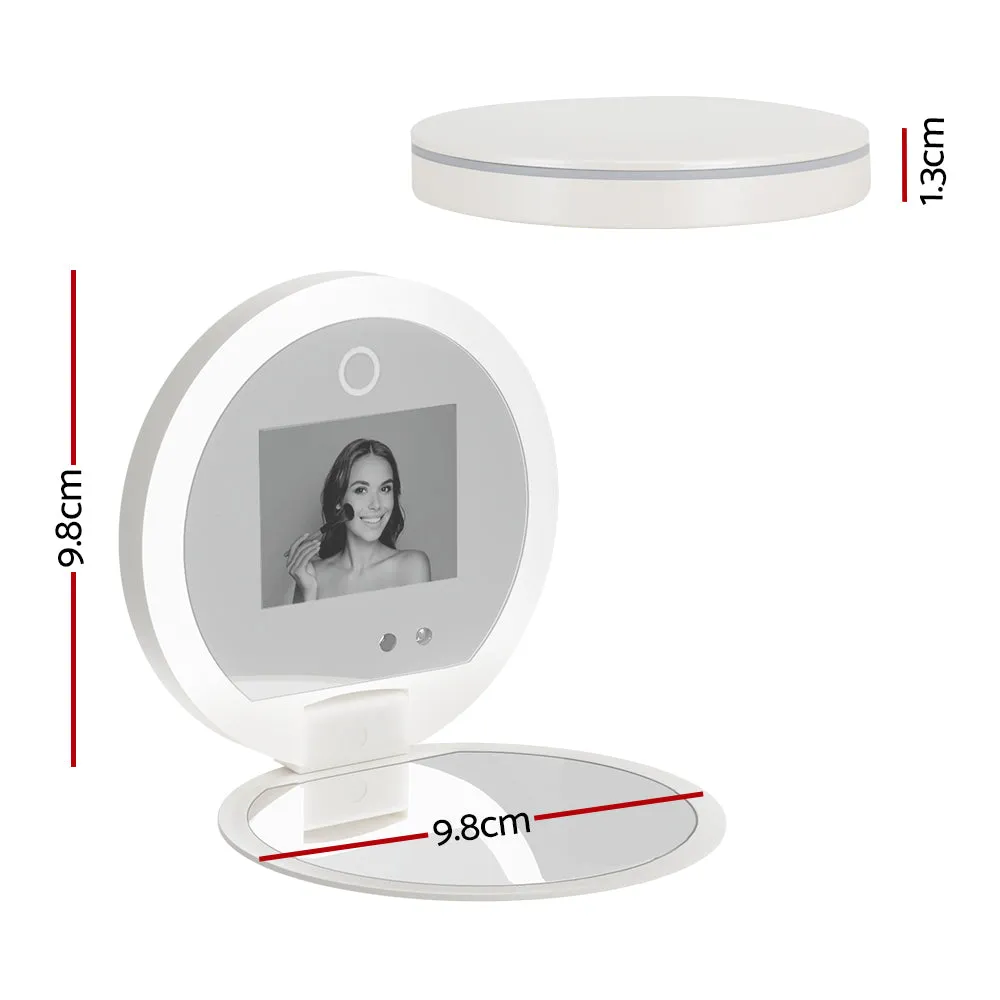 Compact Makeup Mirror with UV Camera for Sunscreen Test Portable Travel