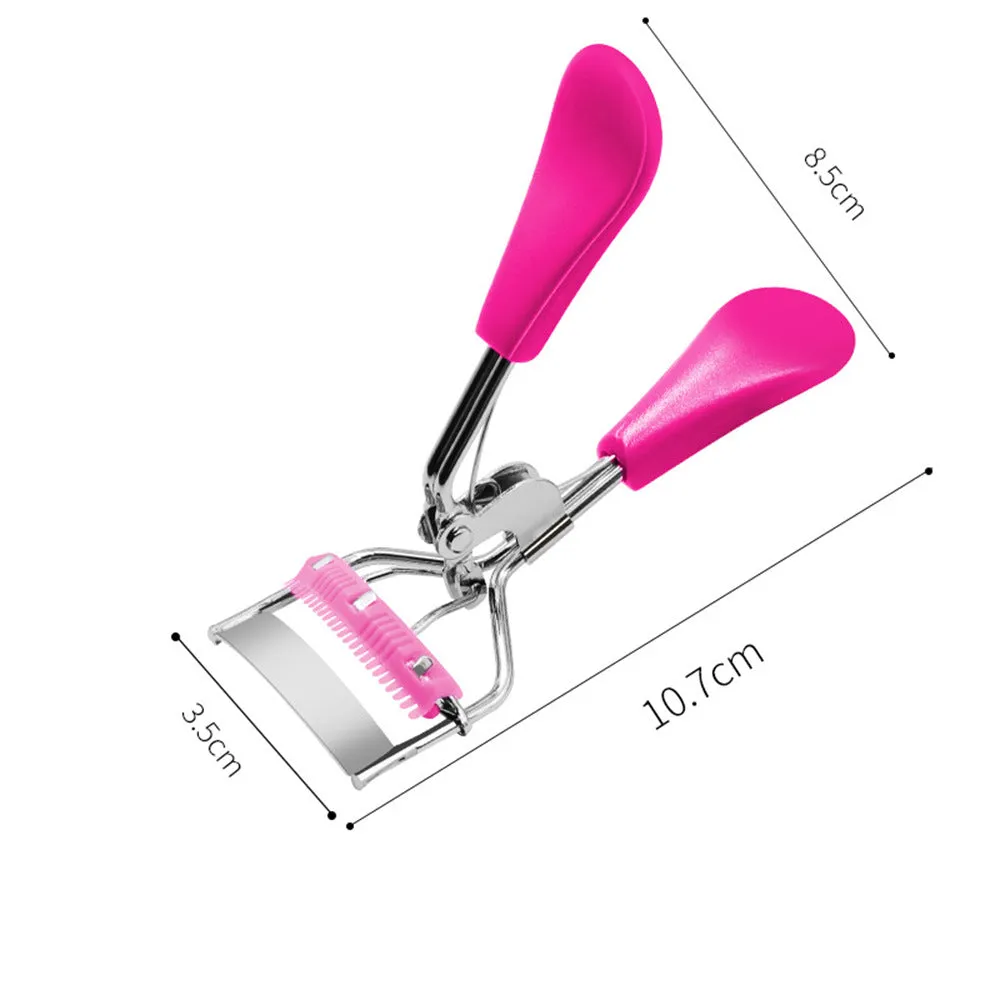 Convenient eyelash curler with comb, wide-angle curling eyelash extension tool, stainless steel eyelash curler mini curler