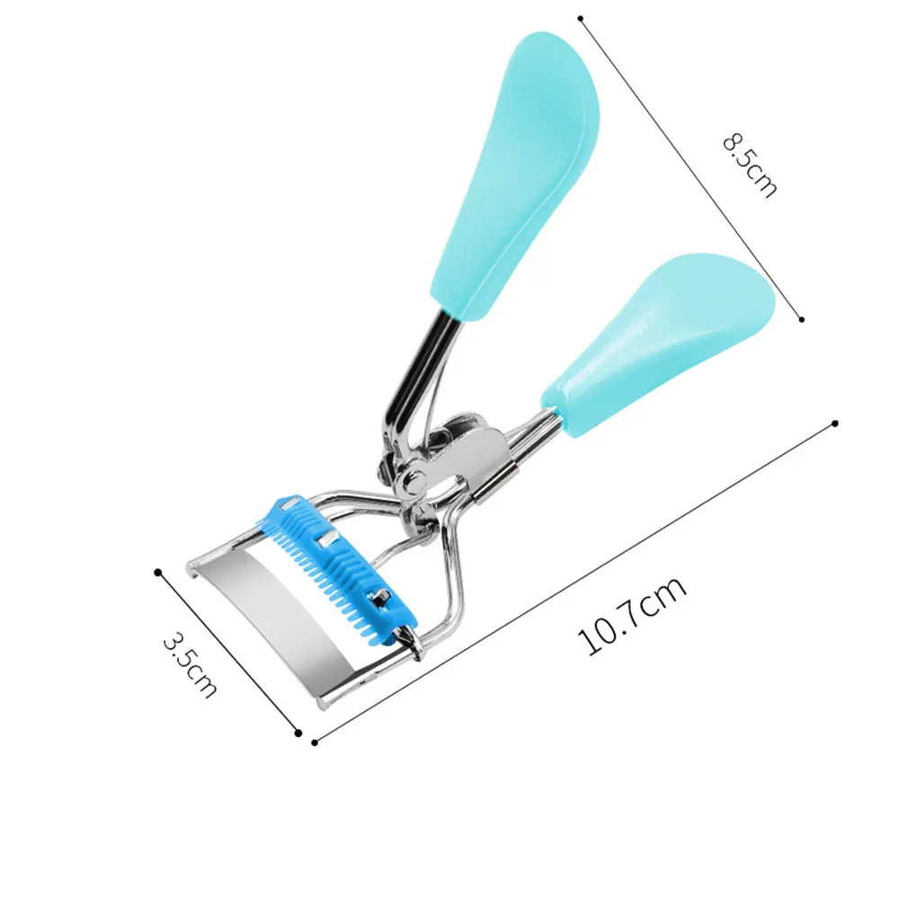 Convenient eyelash curler with comb, wide-angle curling eyelash extension tool, stainless steel eyelash curler mini curler