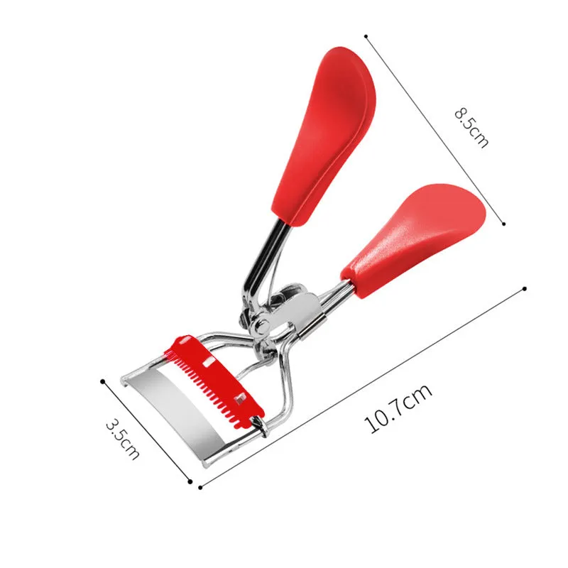 Convenient eyelash curler with comb, wide-angle curling eyelash extension tool, stainless steel eyelash curler mini curler