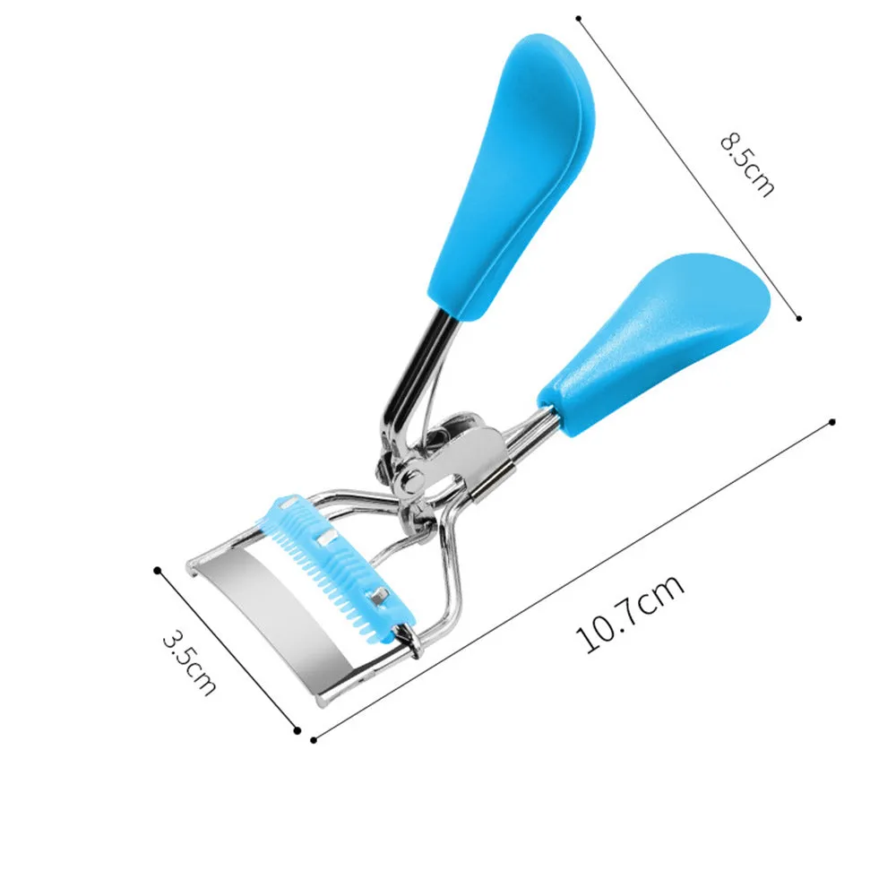 Convenient eyelash curler with comb, wide-angle curling eyelash extension tool, stainless steel eyelash curler mini curler