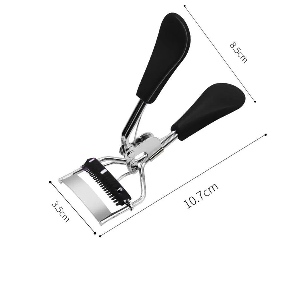Convenient eyelash curler with comb, wide-angle curling eyelash extension tool, stainless steel eyelash curler mini curler