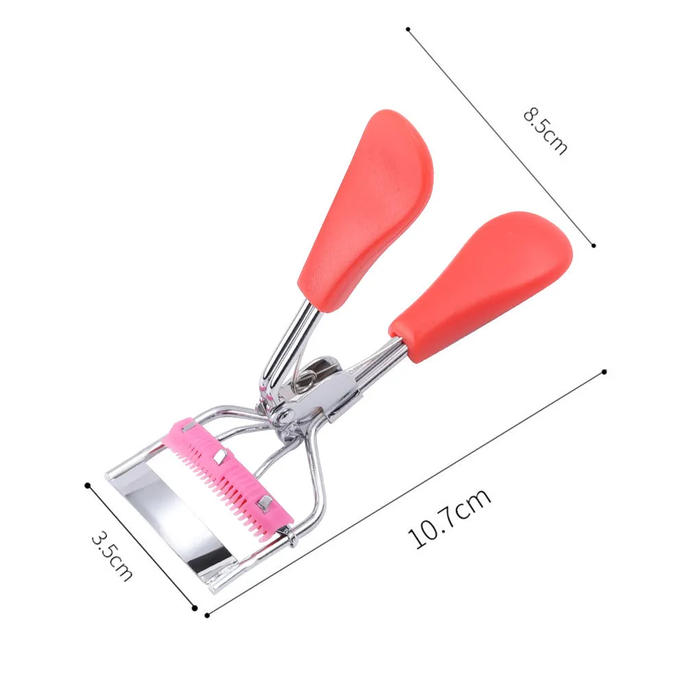 Convenient eyelash curler with comb, wide-angle curling eyelash extension tool, stainless steel eyelash curler mini curler