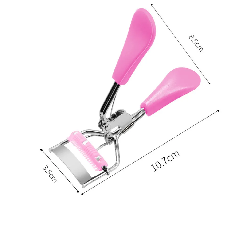 Convenient eyelash curler with comb, wide-angle curling eyelash extension tool, stainless steel eyelash curler mini curler