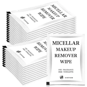 Ctosree 150 pcs Makeup Remover Wipes Bulk Individually Wrapped Makeup Wipes Single Makeup Remover Cloth Facial Cleansing Pads for Mascara Lipstick Oil Dirt Face Skin Travel Hotel(White)