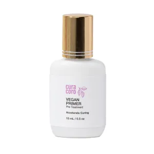 Curacoro Eyelash Extension Primer 15 ML - Increase Adhesive Bonding Power | Easily Removes Proteins and Oils/Oil Free/Longer Extension Retention (Vegan Primer)