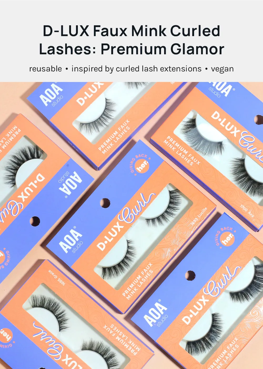 D-LUX Curl Premium Faux Mink Lashes - Vivien