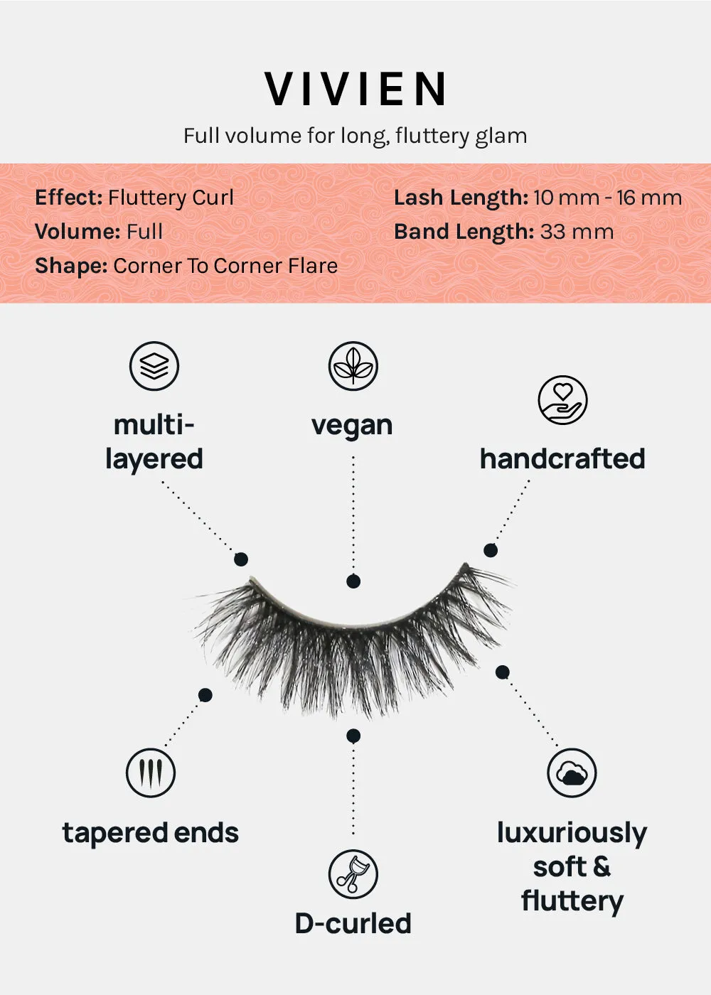 D-LUX Curl Premium Faux Mink Lashes - Vivien