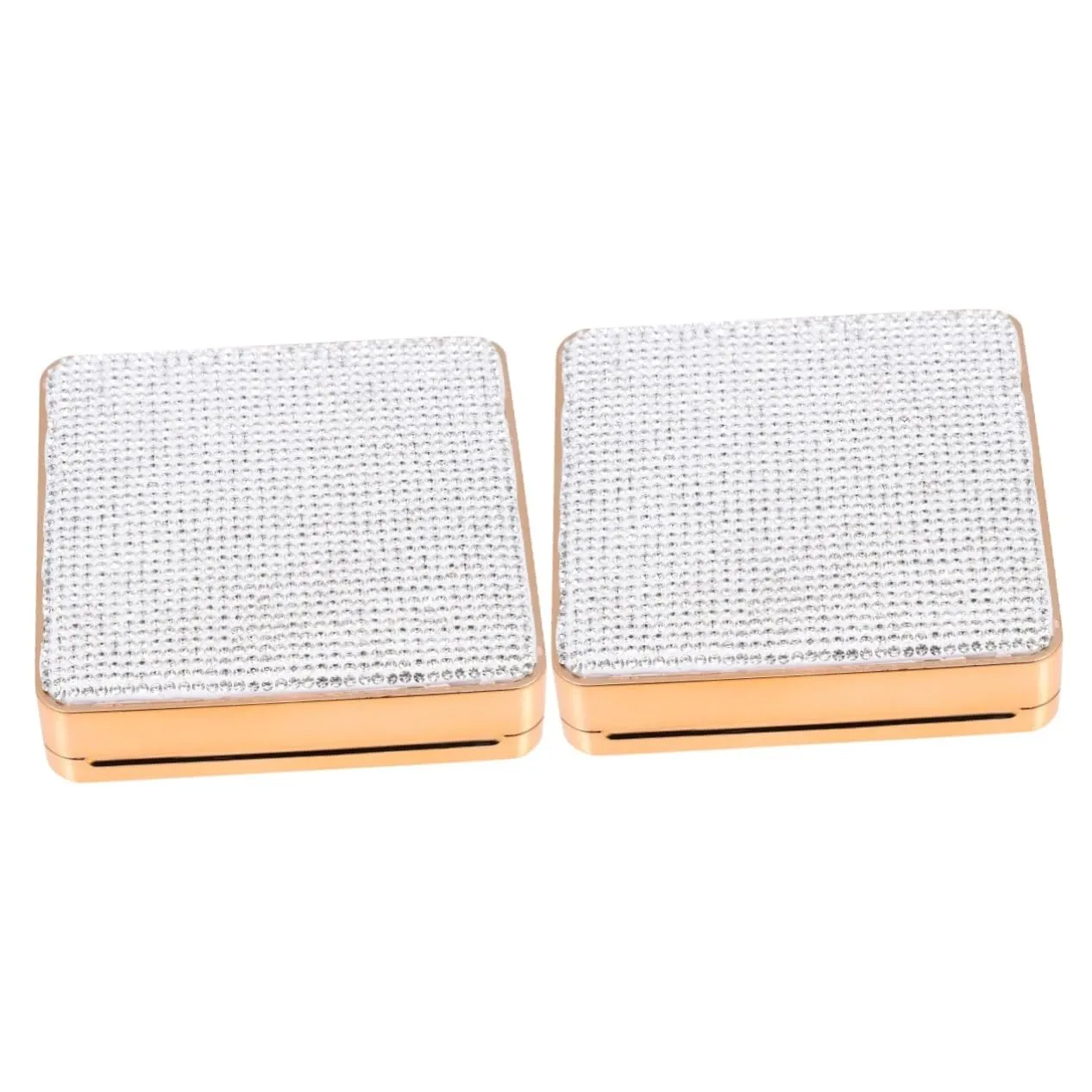 Didiseaon 2pcs Cushion Puff Box Mirror Portable Makeup Foundation Holder Stylish Empty Case for Pressed Powder for Material