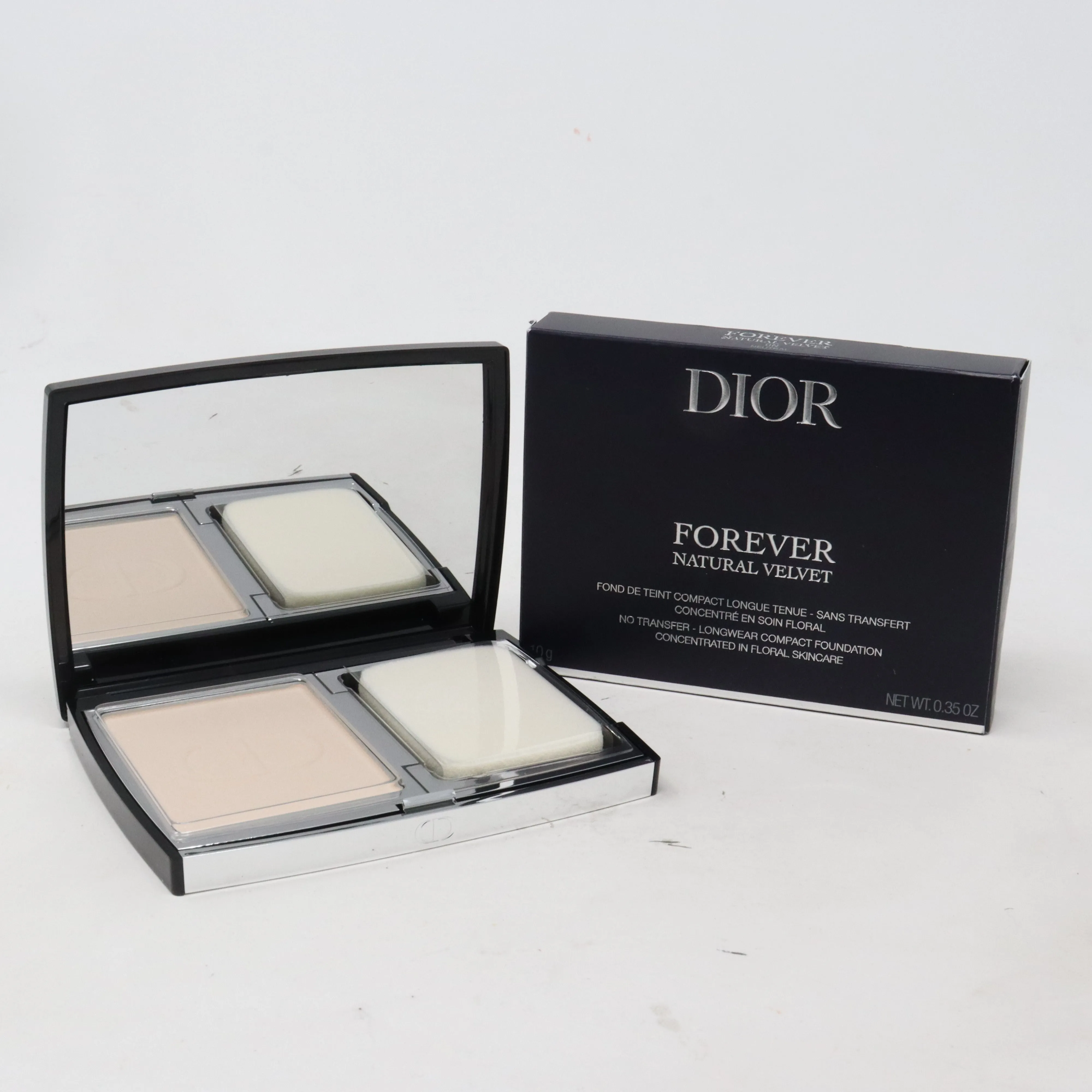 Dior Forever Natural Velvet Compact Foundation  0.35oz/10g New With Box