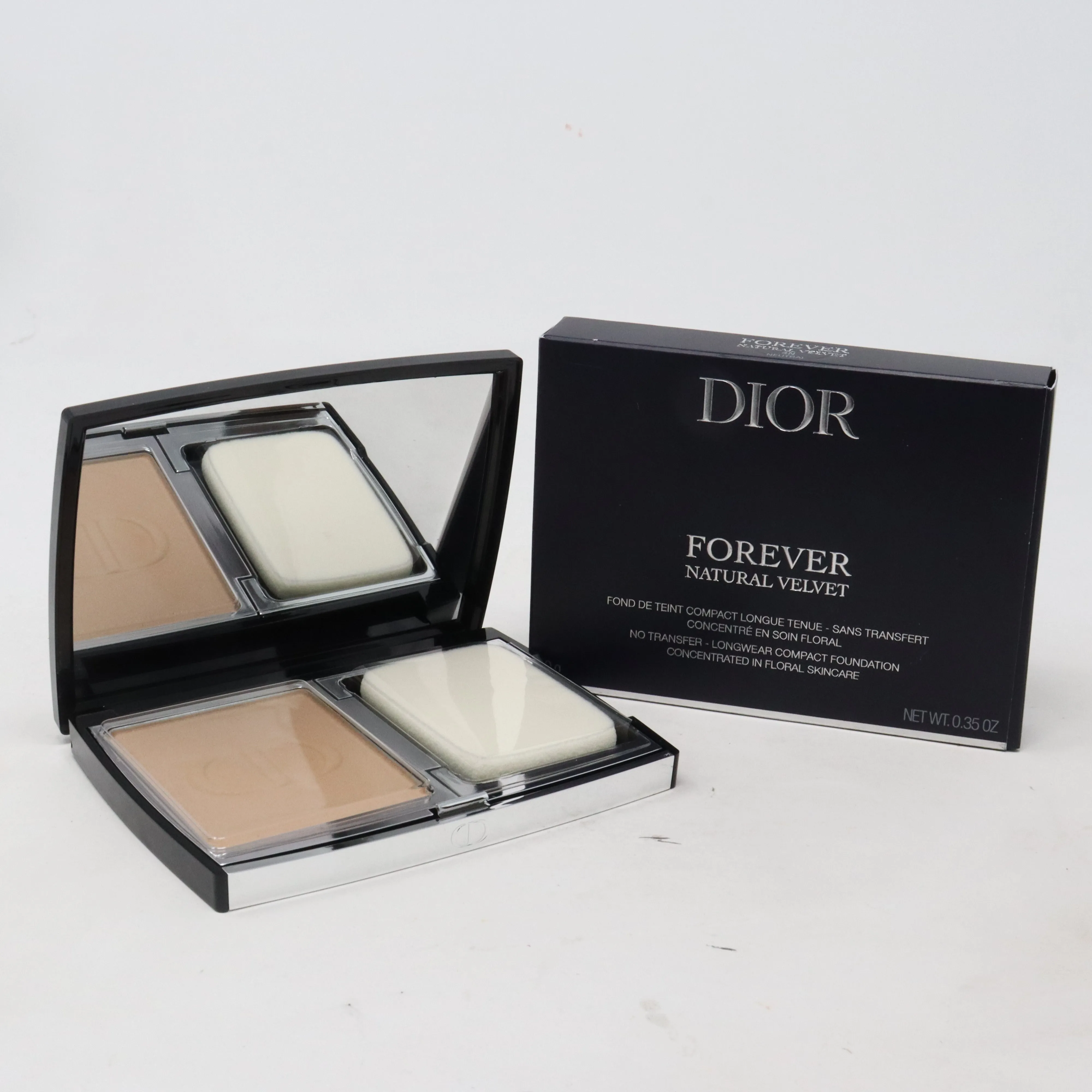 Dior Forever Natural Velvet Compact Foundation  0.35oz/10g New With Box